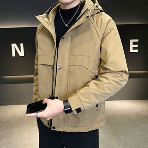 连帽加棉夹克男运动冲锋衣棉衣潮户外山系二棉夹克外套MY1121P110图片