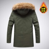 秋冬季夹克男士加绒加厚水洗棉衣中长款外套棉袄男棉服MY2027P110，男装夹克，星座1410（原1902A）
