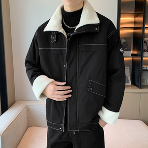 羊羔绒秋冬男女面包服棉袄中性情侣户外棉衣立领羽绒棉服 M23-P70图片