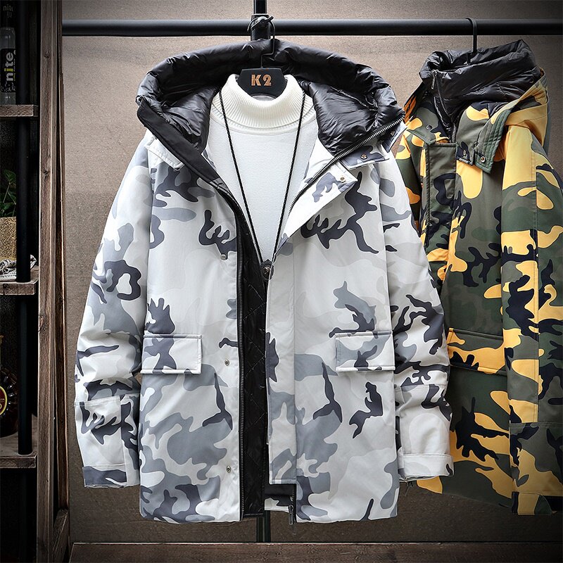 迷彩羽绒服男女外套2021新款短款情侣加厚白鸭绒冬装YR8211-P200,男装羽绒服,星座1410（原1902A）