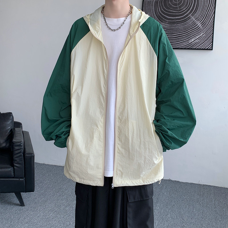 防晒衣男夏冰丝薄款外套学生港风防晒服大码超薄透气皮肤衣F01P45