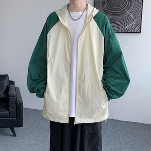 防晒衣男夏冰丝薄款外套学生港风防晒服大码超薄透气皮肤衣F01P45图片