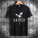 夏季男士短袖t恤潮流潮牌宽松纯棉衣服2021新DT4126-AK老鹰-P15，男装T恤，星座1410（原1902A）