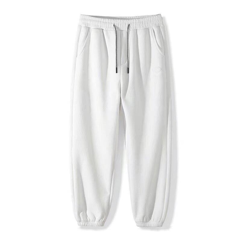 华夫格春秋季韩版潮流大码宽松裤男运动裤卫裤休闲K2207P25,男装休闲裤,星座1410（原1902A）