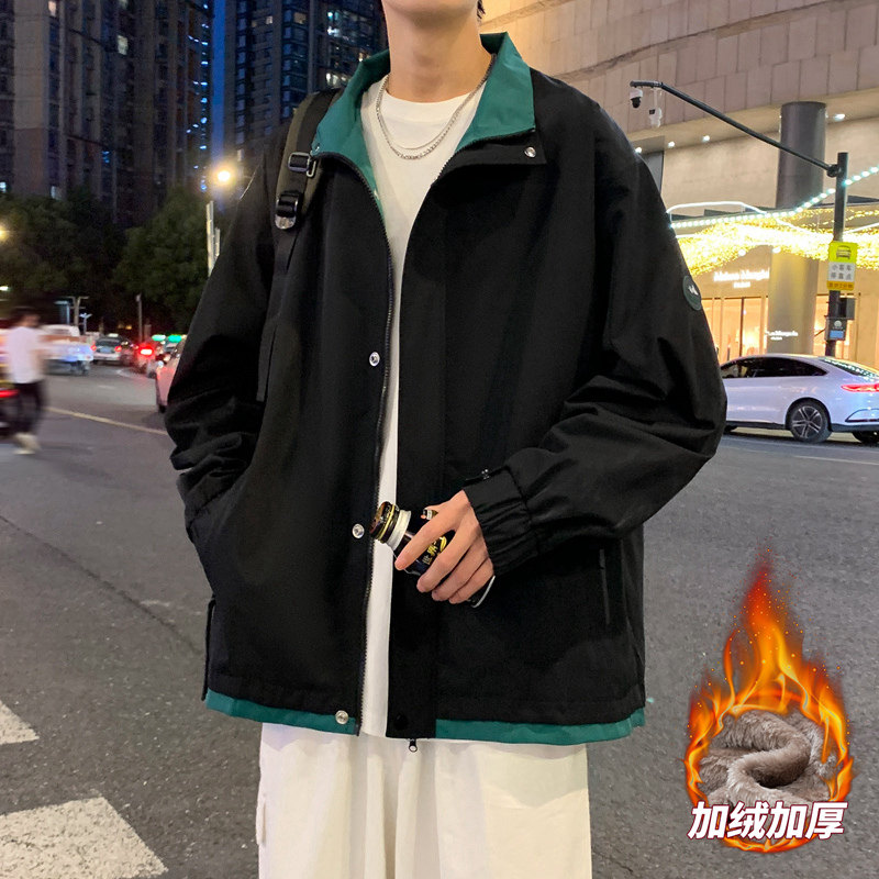 男士加绒防水夹克秋冬情侣连帽口袋多拉链工装防水夹克AJJ215P80,男装夹克,星座1410（原1902A）