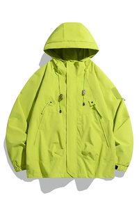 秋季工装冲锋衣女春秋户外登山防风雨情侣款上衣夹克外套 J90P35图片