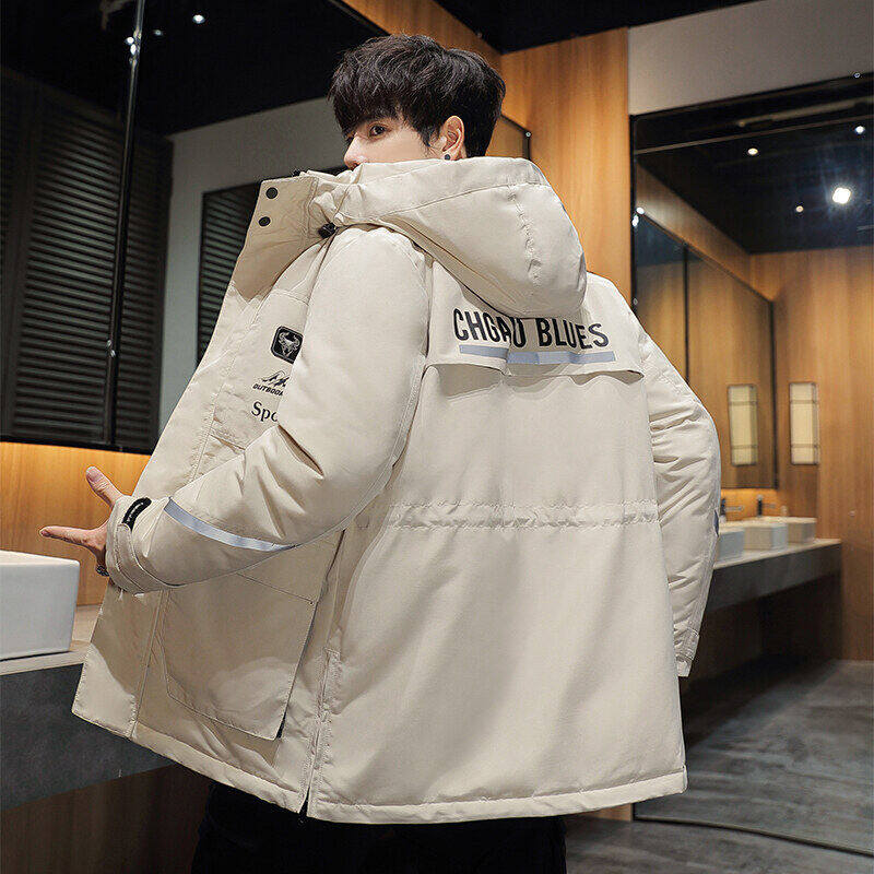 2021羽绒服男中长款加厚新款潮牌潮流冬外套青少年上衣YR9843图片