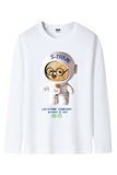 2022NASA新款韩版春秋男士纯棉圆领长袖T恤大码码号标CT6NS47-P18，男装T恤，星座1410（原1902A）