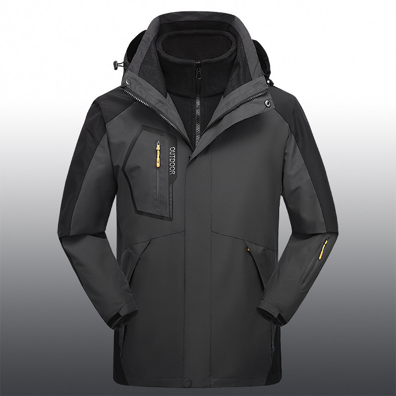 秋冬男女款夹克户外三合一冲锋衣拆卸两件套登山服CF1203-2P105,男装夹克,星座1410（原1902A）