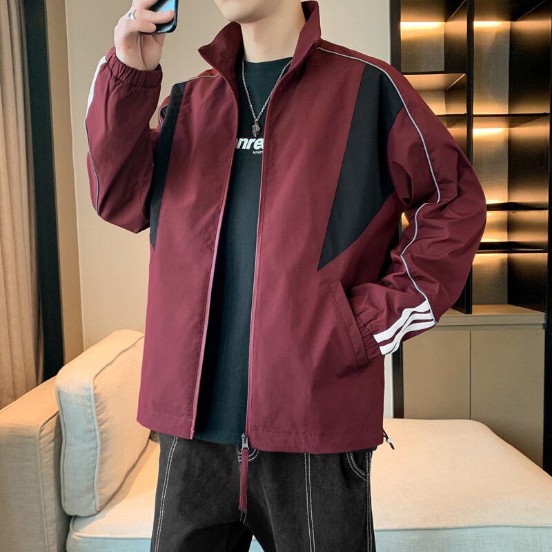 春秋季新款青少年男女休闲情侣装防水拼接立领夹克外套JK1563P70,男装夹克,星座1410（原1902A）