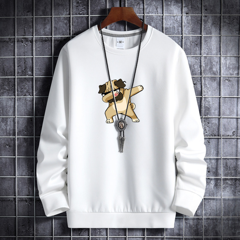 Korean hip hop sports coat with round neck for men in autumn