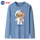 2022NASA新款韩版春秋男士纯棉圆领长袖T恤大码码号标CT6NS47-P18，男装T恤，星座1410（原1902A）