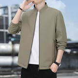 男士立领夹克衫休闲中老年春秋款爸爸冬装外套棒球服JK2405P40，男装夹克，星座1410（原1902A）
