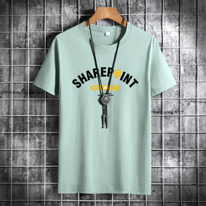 夏季男士短袖t恤潮流潮宽松纯棉衣服2021新款DT4638-SHAREP图片