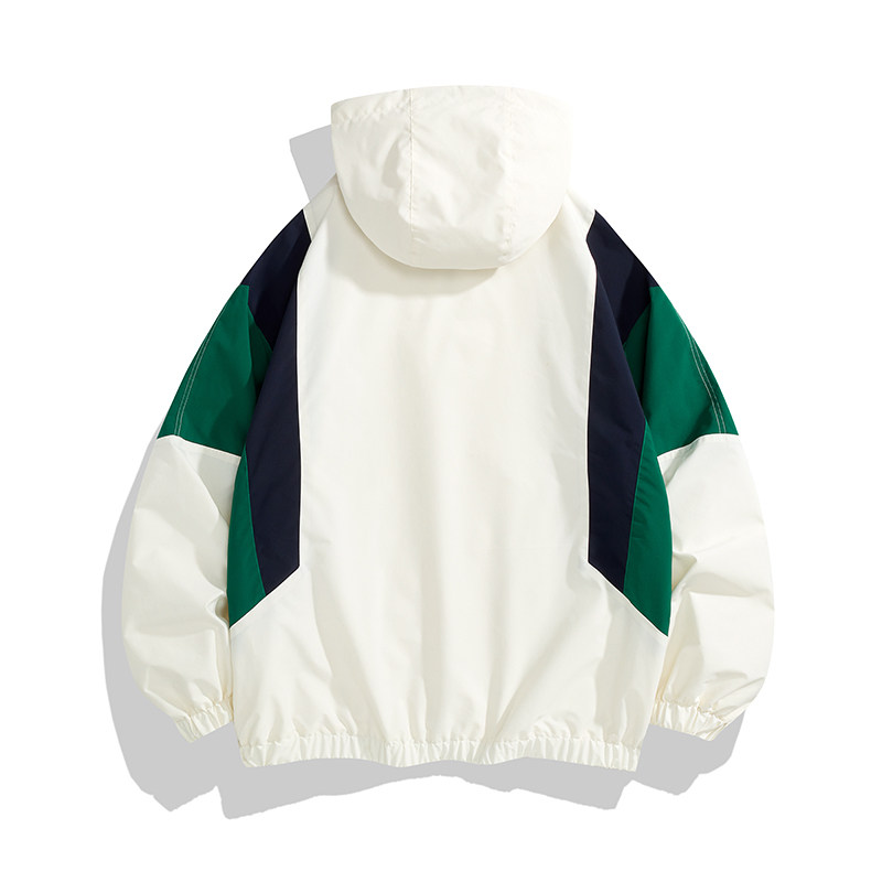 二开日式拼接冲锋衣连帽夹克男女情侣户外防水夹克外套JK8121P75,男装夹克,星座1410（原1902A）