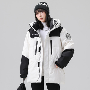 60绒标羽绒服男士情侣女冬季新款加厚连帽短款面包服YR9991P130图片