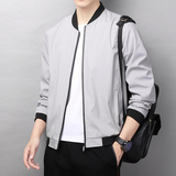 男士休闲夹克春秋季纯色立领外套潮夹克秋装棒球服男装JK8742P35，男装夹克，星座1410（原1902A）
