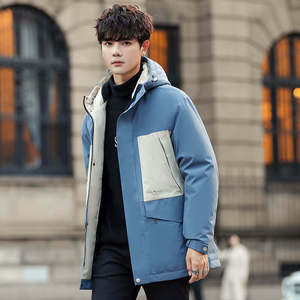 羽绒服男短款冬季潮流连帽外套情侣装冬季新款加厚保暖YR9882P185图片