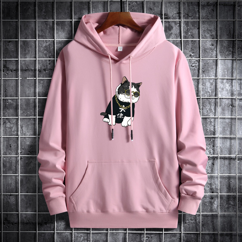 Autumn guards hooded Korean sportswear Hong Kong style casual top fashion big cat