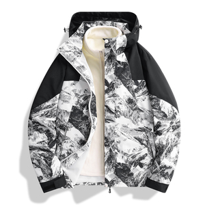 秋冬男女款夹克户外三合一冲锋衣可拆卸两件套登山服 CF2608P100图片