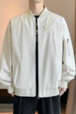 春秋季飞行服外套男美式复古宽松棒球领拼罗纹女飞行服夹克J88P67，男装夹克，星座1410（原1902A）