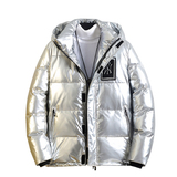 2021羽绒服男短款NY潮亮面冬季白鸭绒加厚大码连帽外套YR9808P80，男装羽绒服，星座1902A（原星座1216）