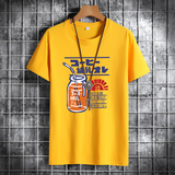 夏季男士短袖t恤潮流潮宽松纯棉衣服2021新款DT4414-炼乳瓶-P15，男装T恤，星座1410（原1902A）