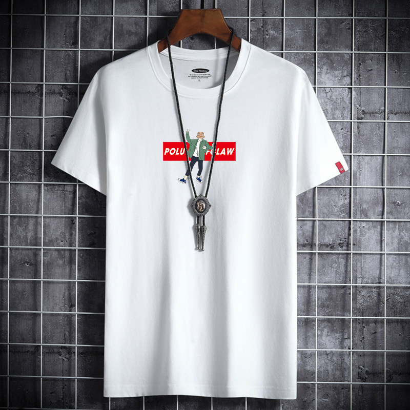 夏季男士短袖t恤潮流潮牌宽松纯棉衣服新款男装DT2030-自拍-P15图片
