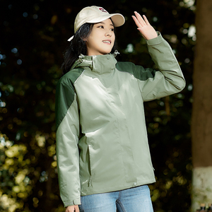 户外冲锋衣男女三合一两件套防风防水透气情侣款登山服CF1855P90图片