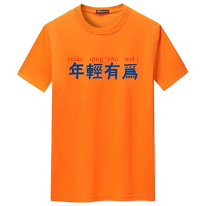 夏季男短袖t恤潮流宽松CVC60%棉T恤新款男装DT3793-年轻有为-P15图片