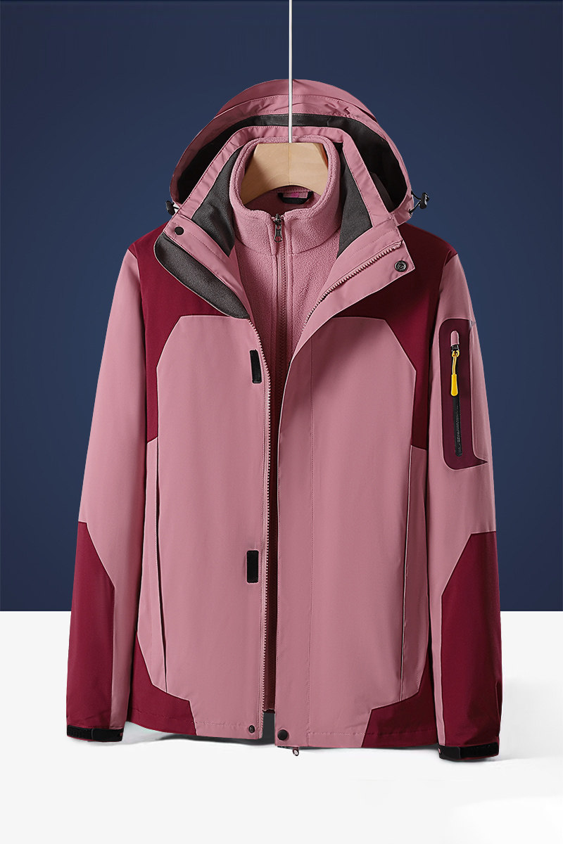 户外露营百搭休闲女款三合一运动登山服防风防水外套CF552S-P105,女装短外套,星座1410（原1902A）