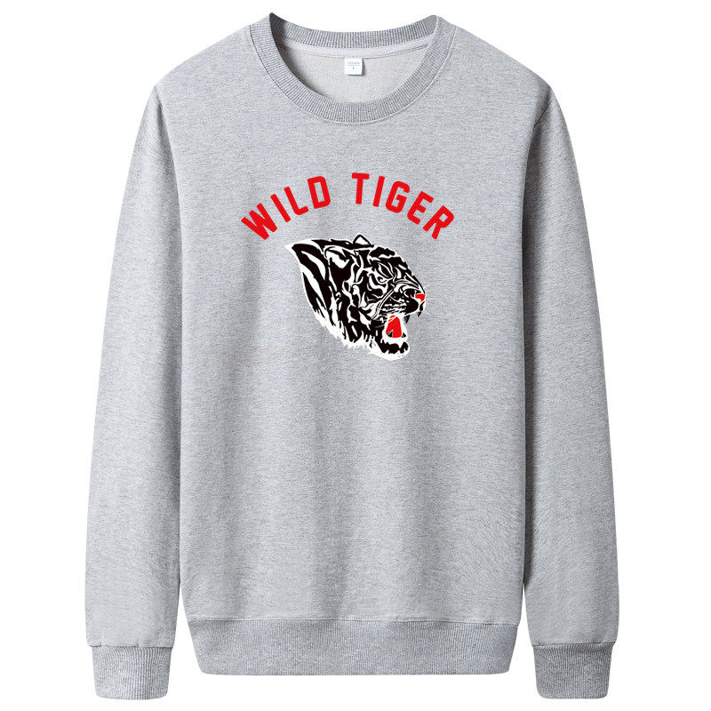 秋卫衣男圆领韩版嘻哈运动外套ins港风休闲衣WY7890-WILD虎头图片