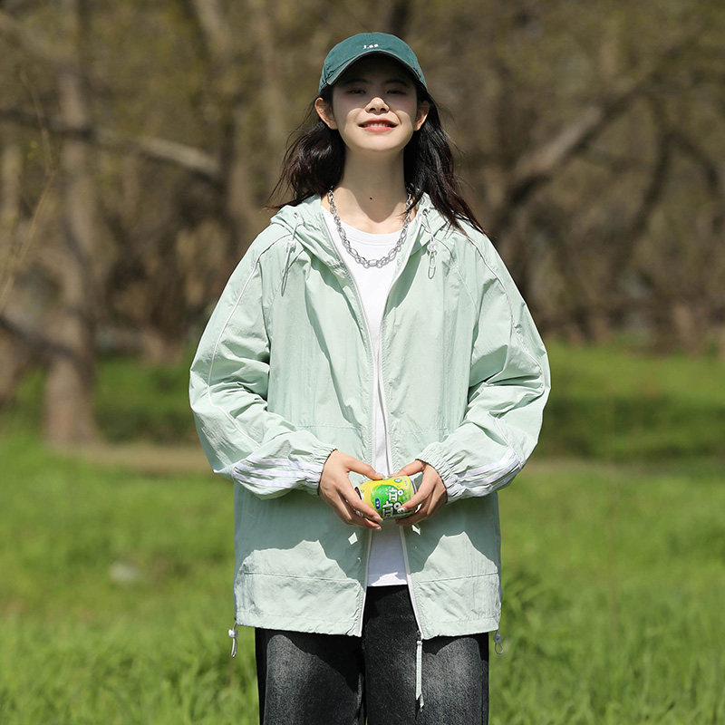 条纹撞色拼接三条杠防晒衣男女情侣款夏季冰丝防晒衣F811P45,男装防晒衣,星座1410（原1902A）