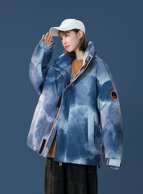 1061立领潮牌落肩情侣6512学生鸭绒羽绒服厚立领冬外套YR80812P70