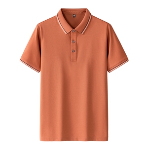 男士POLO衫春夏纯色简约公版商务短袖棉质上衣T恤衫二开PL3399P40图片