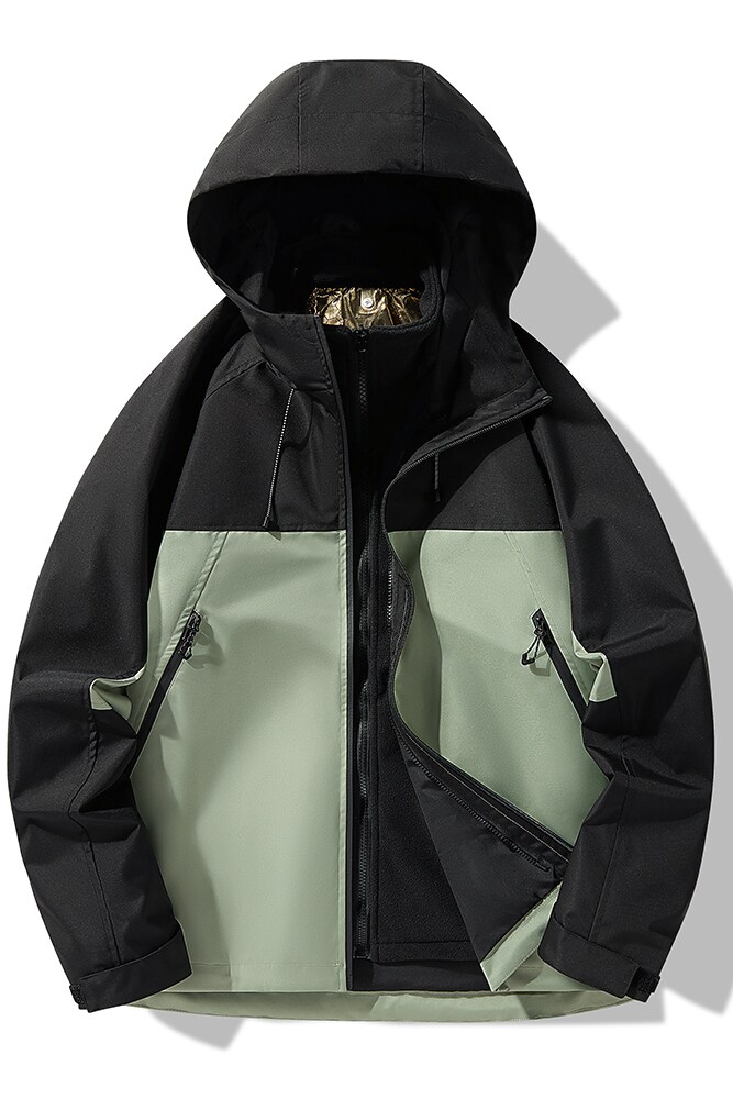 秋冬男女款夹克户外三合一冲锋衣可拆卸两件套登山服CF2077SP100,男装夹克,星座1410（原1902A）