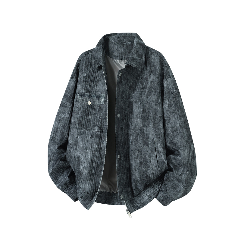 M-8XL大码花纹领夹克男外套美式复古纯色棒球服休闲外套 J2511P75，男装夹克，星座1902A（原星座1216）