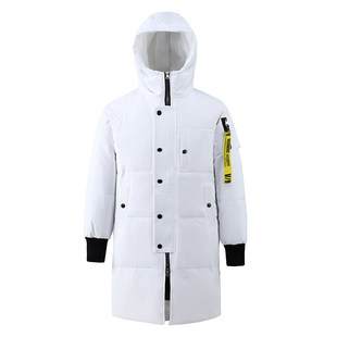 中长款羽绒服男2023新款加厚保暖连帽上衣潮情侣装男士YR1616P80