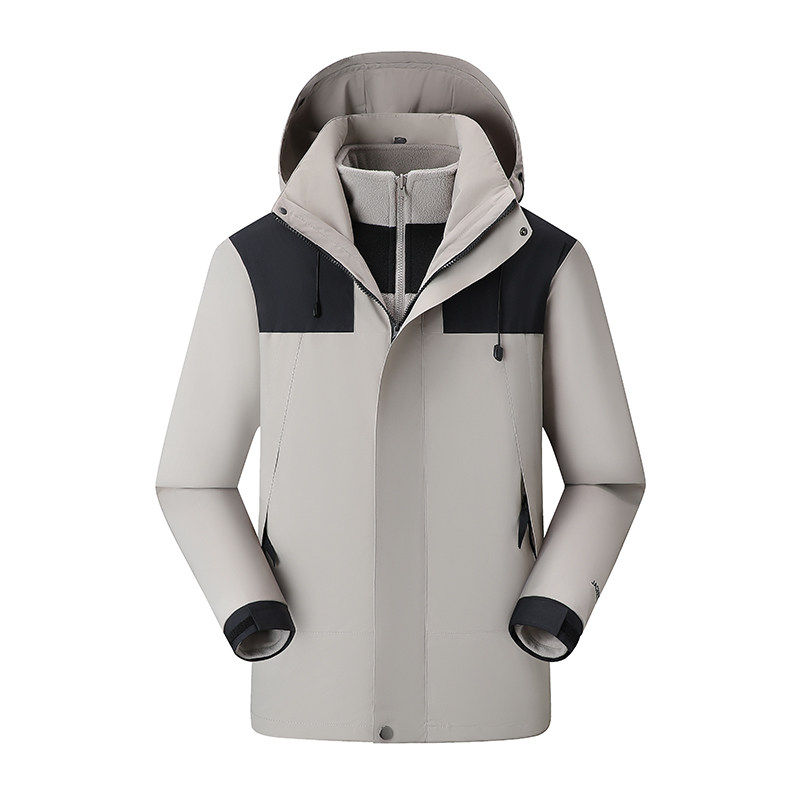 秋冬男女款夹克户外三合一冲锋衣可拆卸两件套登山服CF23688P95,男装夹克,星座1410（原1902A）