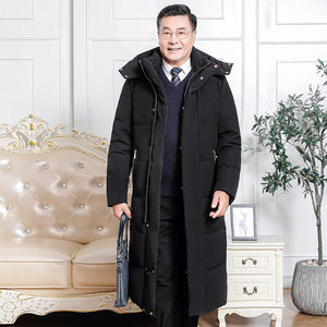 羽绒服男女情中老年长款过膝加厚保暖冬季防风加厚外套 YR098P115图片