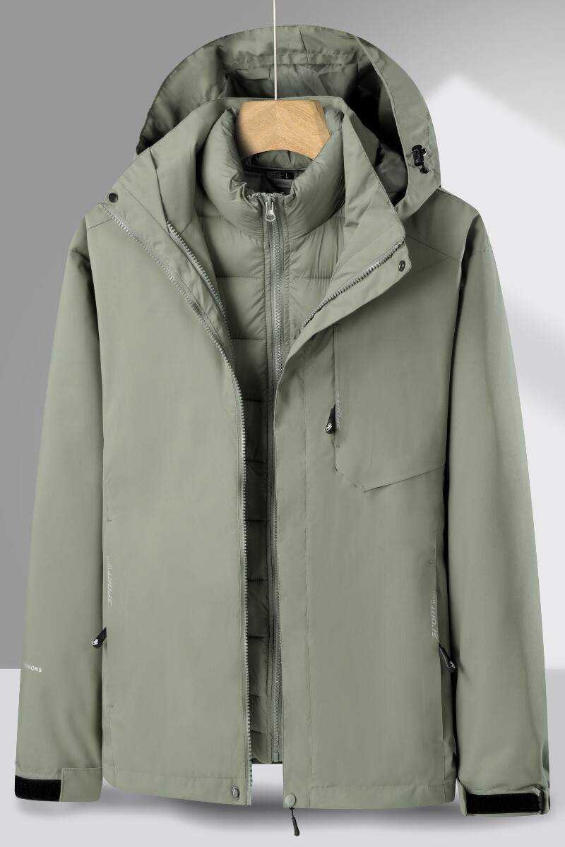 秋冬男女夹克户外三合一情侣款冲锋衣拆卸两件套登山服CF9107P120,男装夹克,星座1410（原1902A）
