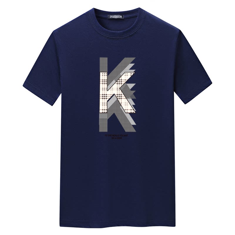 夏季短袖t恤潮流宽松CVC60%棉衣服新款男装DT3454-KKK,男装T恤,星座1410（原1902A）
