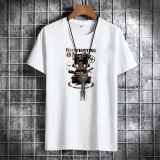 夏季男士短袖t恤潮流潮牌韩纯棉衣服2021新款DT4758-机器猫-P15，男装T恤，星座1410（原1902A）