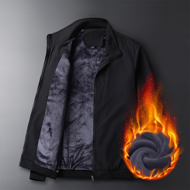 秋冬季大码夹克中老年人运动风衣户外商务休闲棒球服男JK1236P50,男装夹克,星座1410（原1902A）