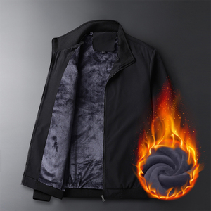 秋冬季大码夹克中老年人运动风衣户外商务休闲棒球服男 JK1236P50图片