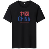 夏季男士短袖t恤潮流宽松潮牌纯棉衣服2024新DT4337-红蓝-P16，男装棉衣，星座1410（原1902A）