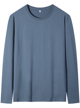 200克纯棉 2023秋男士纯棉圆领长袖T恤大码可压标CT6001P14