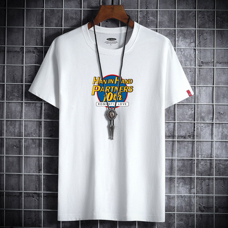 夏季男士短袖t恤潮流青春宽松纯棉衣服新款男装DT2038-伙伴-P15,男装T恤,星座1410（原1902A）