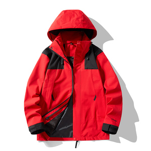 春秋季男女同款冲锋衣户外情侣登山服防水防风夹克外套 JK2366P45图片