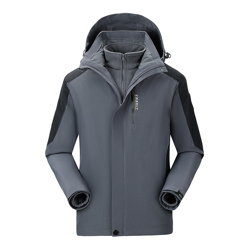 秋冬男女款夹克户外三合一冲锋衣可拆卸两件套登山服CF2299P105,男装夹克,星座1410（原1902A）